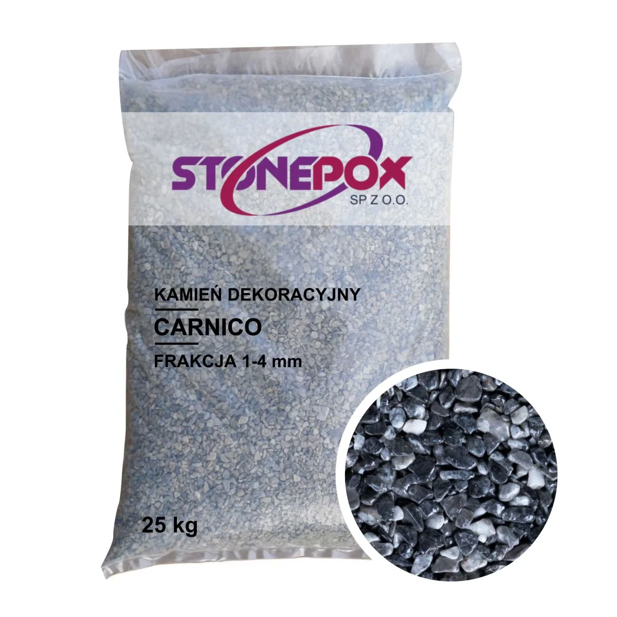 Kamień dekoracyjny Carnico 1/4 mm – 25 kg. Kamienny Dywan