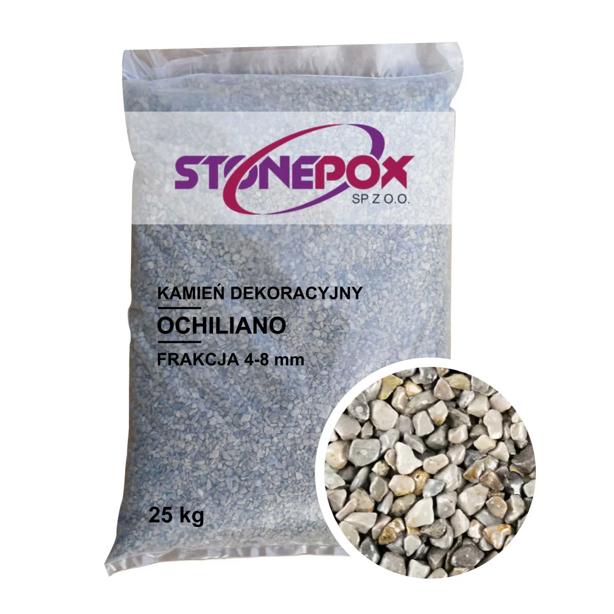 Kamień dekoracyjny Ochiliano 4/8 mm – 25 kg. Kamienny Dywan