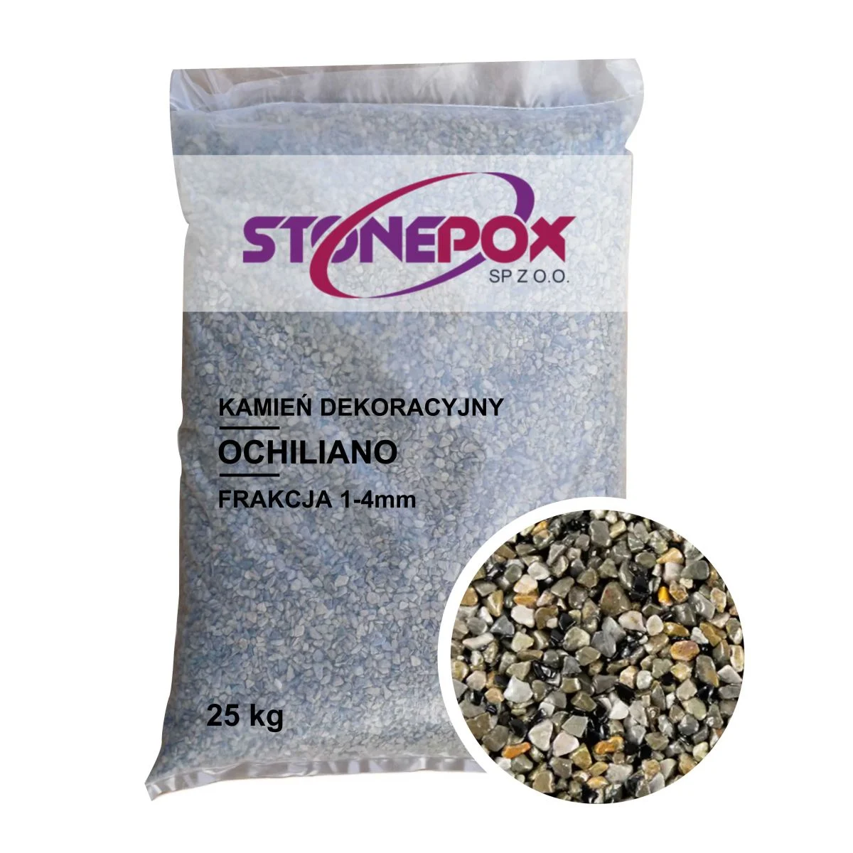 Kamień dekoracyjny Ochiliano 1/4 mm – 25 kg. Kamienny Dywan