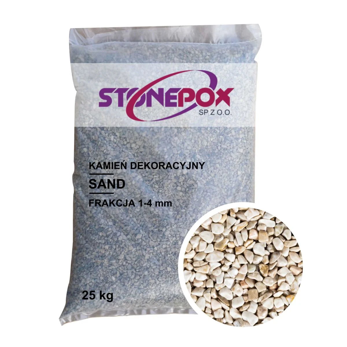 Kamień dekoracyjny Sand 1/4 mm – 25 kg. Kamienny Dywan