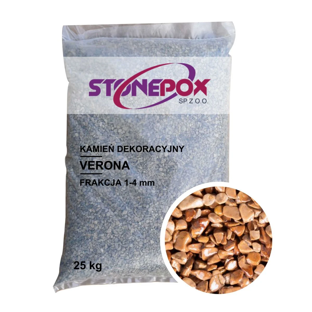 Kamień dekoracyjny Verona 1/4 mm – 25 kg. Kamienny Dywan