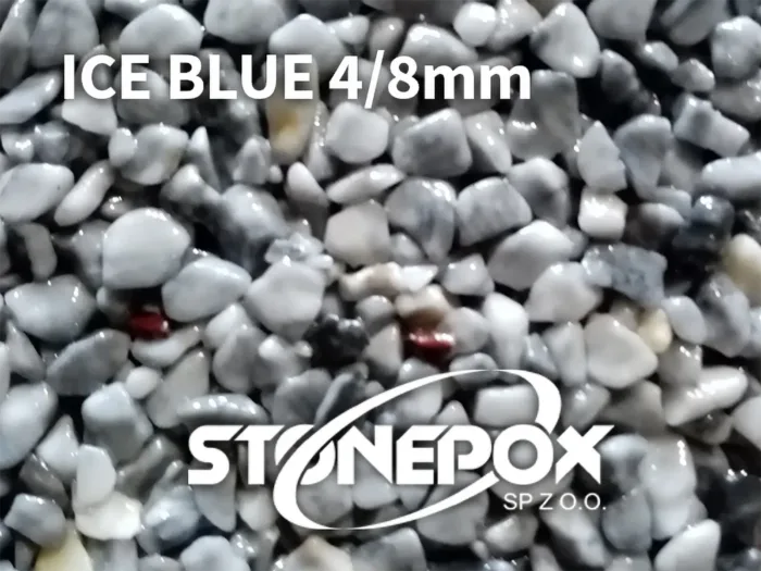 Kruszywo Dekoracyjne Ice Blue 4/8mm - 25kg Kamienny Dywan - obrazek 2