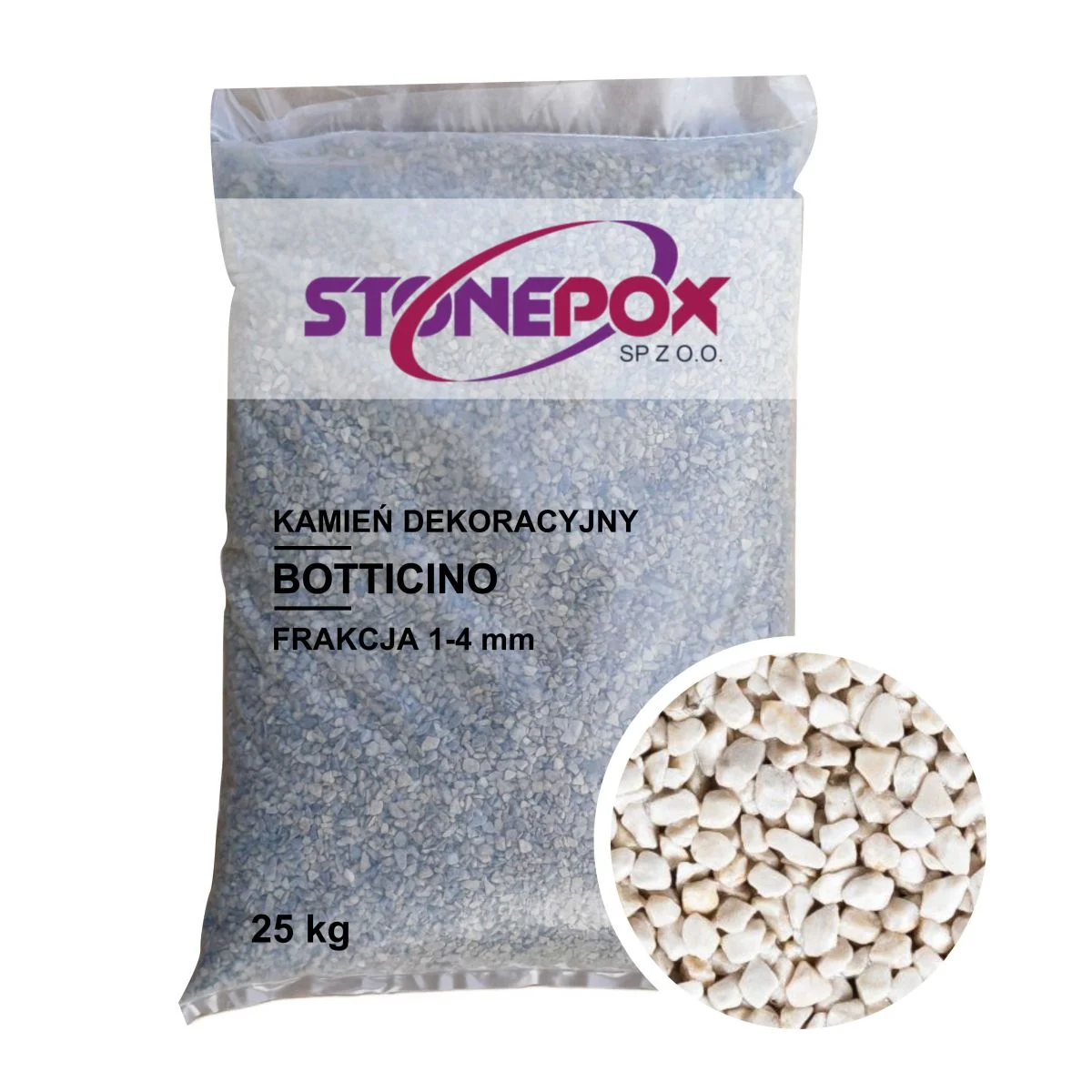 Kamień dekoracyjny Botticino 1/4 mm – 25 kg. Kamienny Dywan