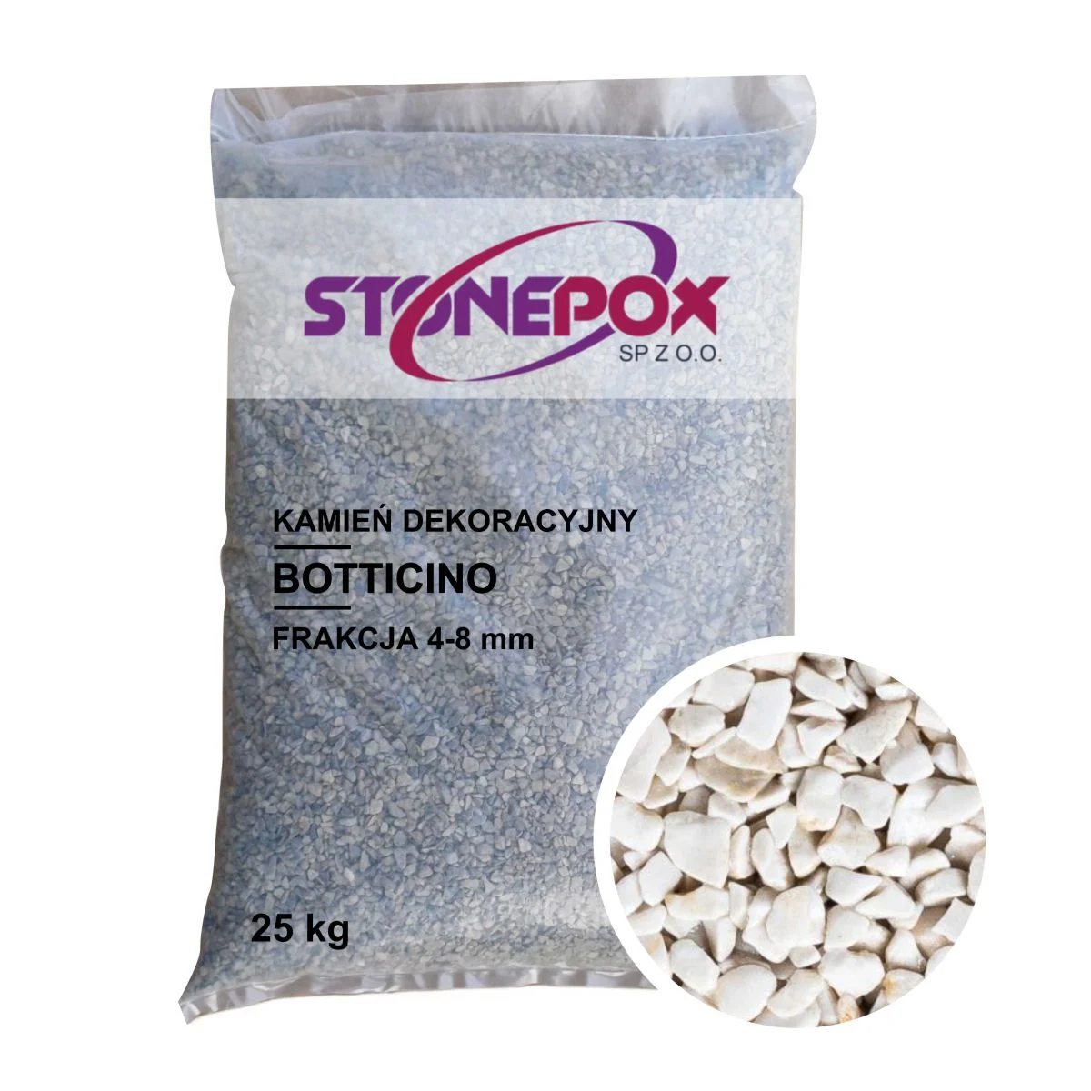 Kamień dekoracyjny Botticino 4/8 mm – 25 kg. Kamienny Dywan