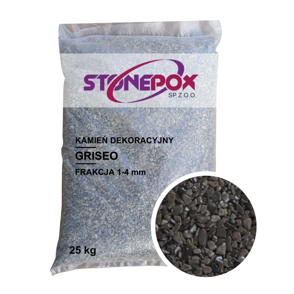 Kamień dekoracyjny Griseo 1/4 mm – 25 kg. Kamienny Dywan