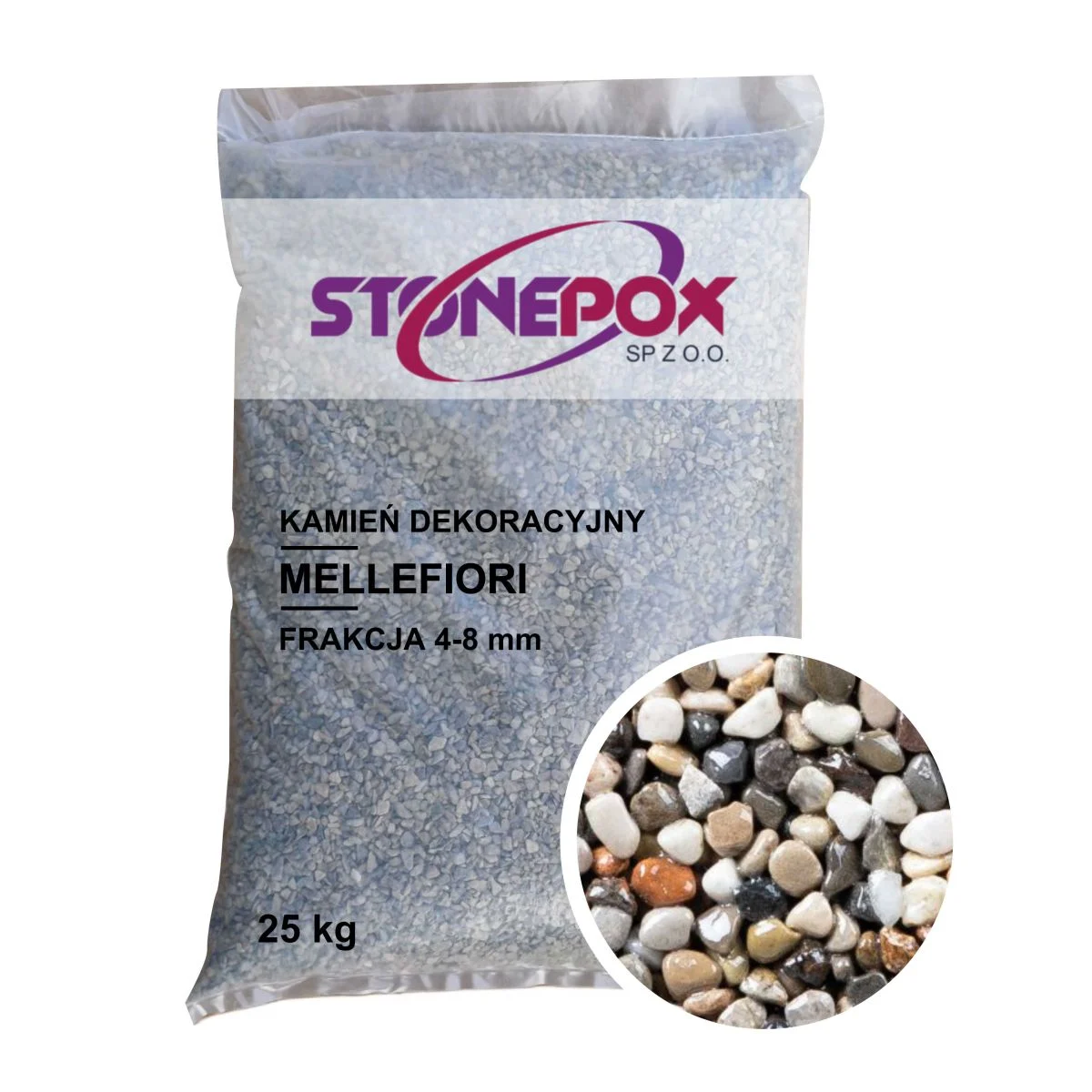 Kamień dekoracyjny Milafiori 4/8 mm – 25 kg. Kamienny Dywan