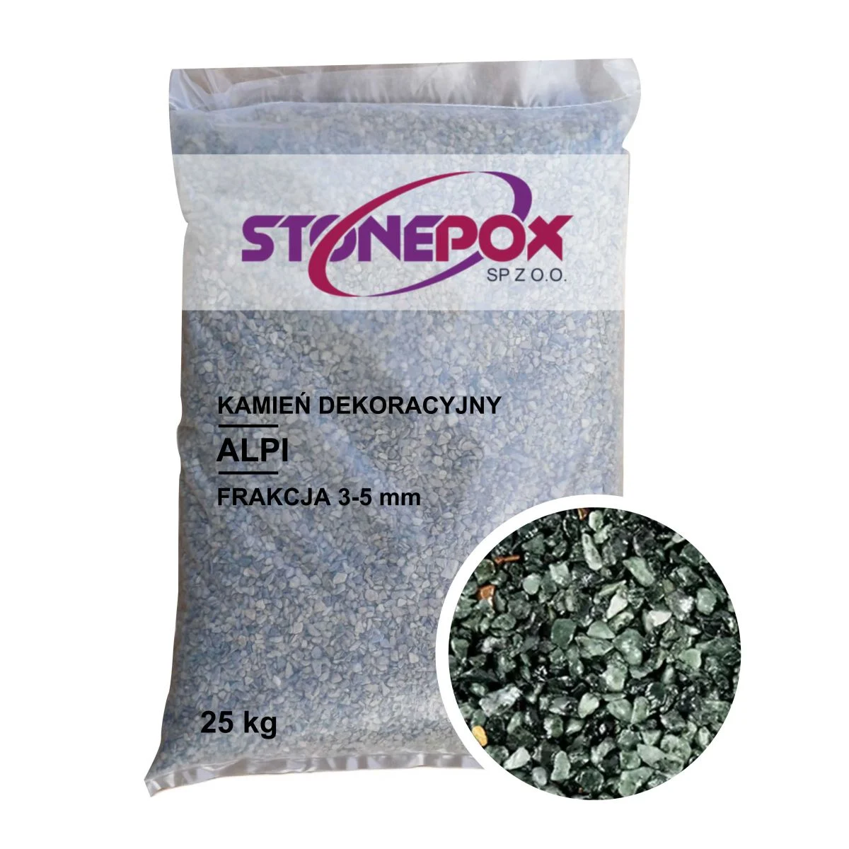 Kamień dekoracyjny Alpi 3/5 mm – 25 kg. Kamienny Dywan