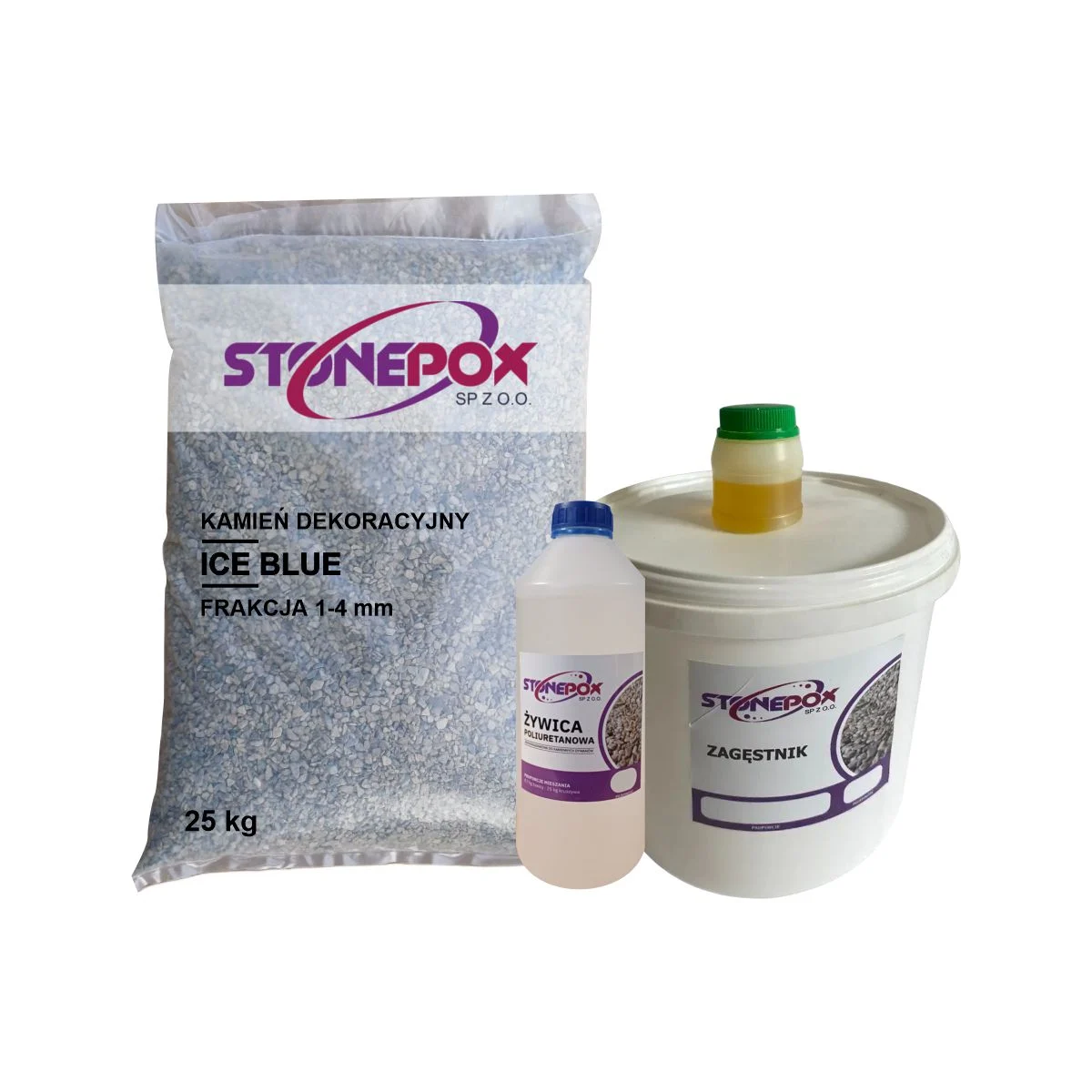 Ice Blue 1-4 mm – zestaw do pionów 1m2